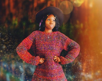 The Cozy Discovery Crochet Sweater Top Pattern. Instant Download!