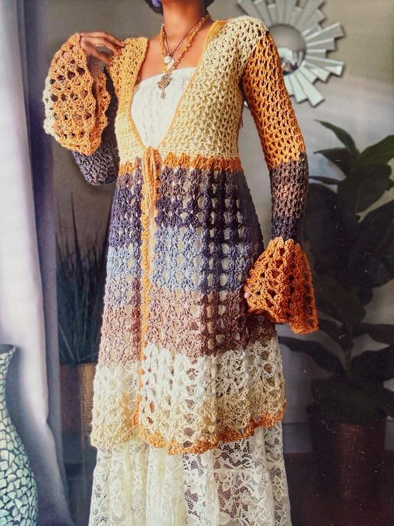 crochet cardigan dress The Winds Of Pattern. Digital Crochet Pattern 2022** The PDF file Size:Straight Size (XXS-XL) Office ready dress Crochet summer cardigan pattern Laguna Beach Wedding Photos