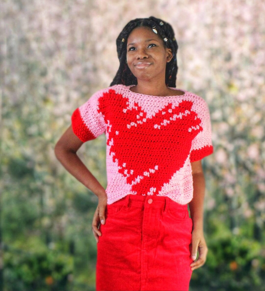 nknit crochet big T-shirt Heart ハート　【美品】 nknit crochet big T-shirt Heart ハート 【美品】 中古・古着通販