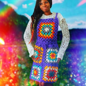 The Fei Crochet Overalls Dress. Instant Digital Pattern Download!