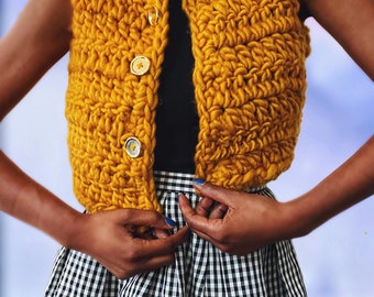 The Griffin Crochet Vest. Digital Crochet Pattern.