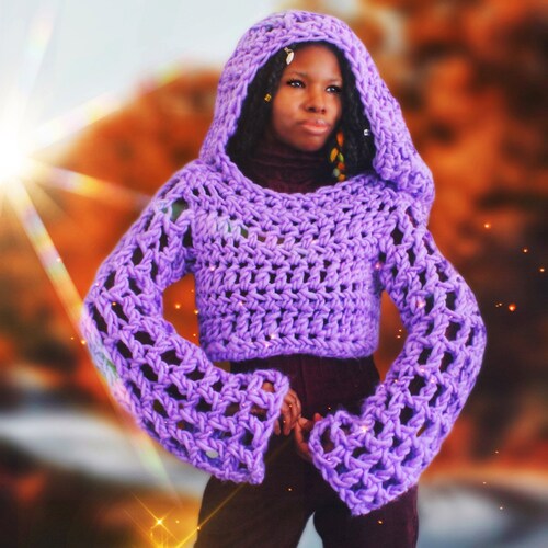 The Apolos Hoodie Crochet Top Pattern. - Etsy