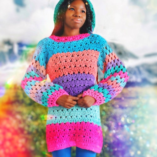 The Kaleidoscope Crochet Sweater Tunic 