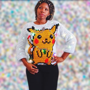 The Pikachu In Lights Crochet Top Pattern. Instant Download!