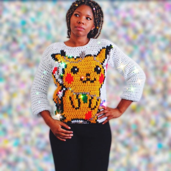 Pikachu sweater women's hotsell