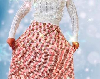 Ready to Ship! Handmade Crochet Skirt.