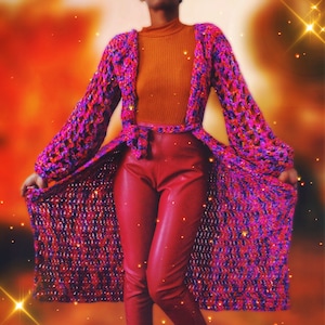 The Misty Crochet Duster Cardigan Crochet Digital Pattern.