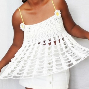 The Pushing Daisies Crochet Tank Pattern. Instant Download!