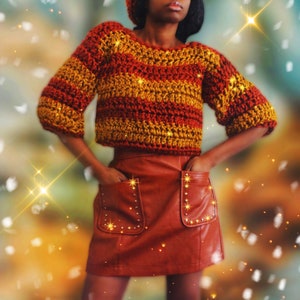 The Stripesy Crochet Sweater Digital Pattern.