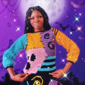 The Sally Stitch Crochet Sweater. Digital Crochet Pattern.