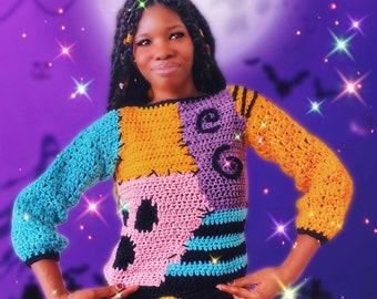 The Sally Stitch Crochet Sweater. Digital Crochet Pattern.