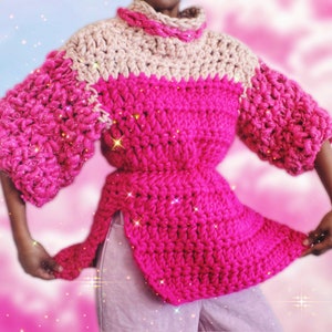 The Lykke Crochet Sweater. Digital Crochet Pattern.
