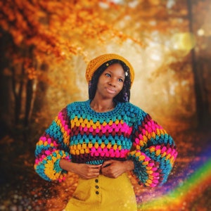 El patrón superior de suéter de crochet etéreo. ¡Descarga instantánea!
