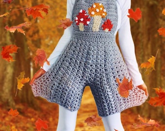 The Garden Crew Crochet Overalls. Digital Crochet Pattern.