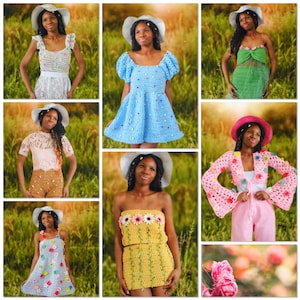 15% OFF! All 7 Crochet Patterns. “Floral Dreams” Spring Crochet Pattern Bundle. Instant Digital Downloads!