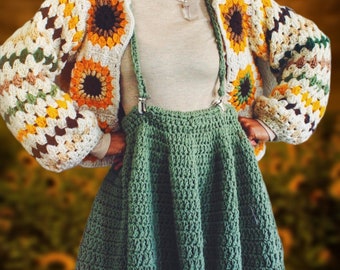 The Kalese Crochet Suspender Skirt Pattern. Digital Download.