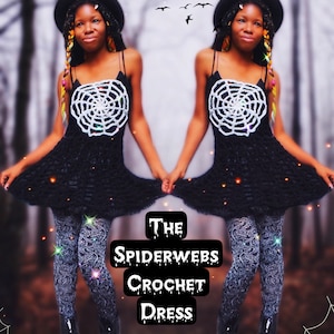 The Spider Webs Crochet Dress Digital Crochet Pattern.
