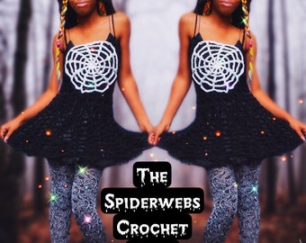 The Spider Webs Crochet Dress Digital Crochet Pattern.