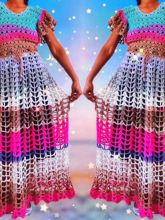 knee length dresses for ladies Amirah Crochet Maxi Dress