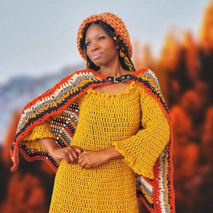 The Silver Springs Crochet Cape Digital Crochet Pattern.