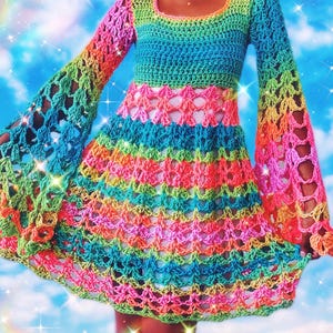 The Shyne Crochet Top +Crochet Dress Remix Pattern. Digital Crochet Pattern.