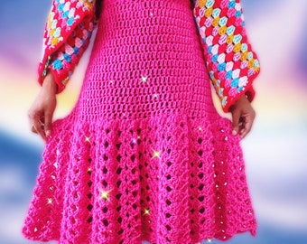 The Selines Crochet Skirt. Digital Crochet Pattern.