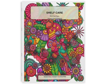 Shelf Care floral doodle coloring book | intricate adult coloring pages
