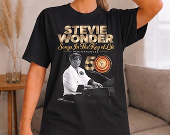 Camiseta de Stevie Wonder, camiseta del concierto de la gira del 50 aniversario, camiseta Songs In The Key Of Life