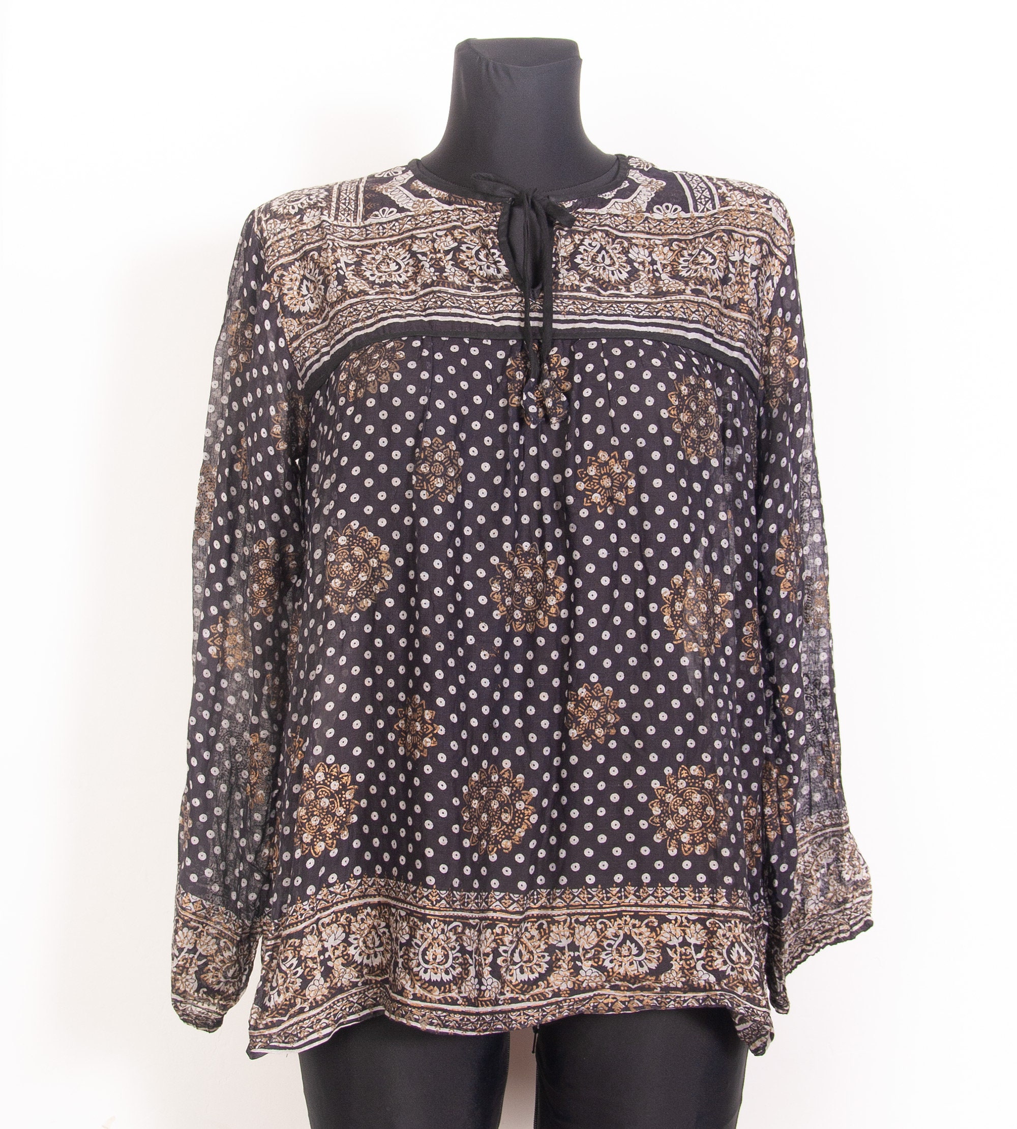 トップス 70s India cotton gauze tunic Indian Gauze Tunic – Front General Store