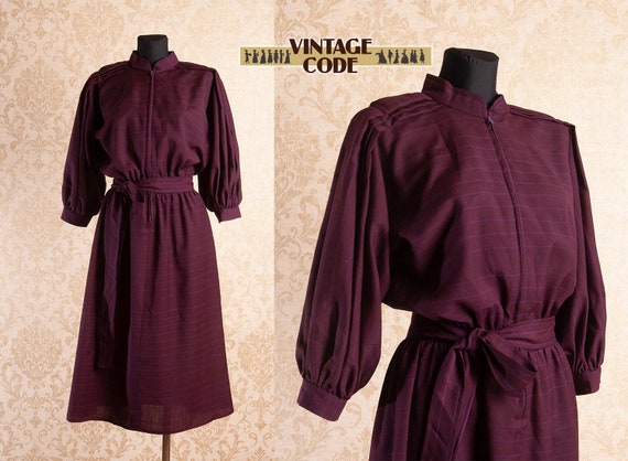 Vuokko Suomi Finland 70s 80s dress / Purple Red F