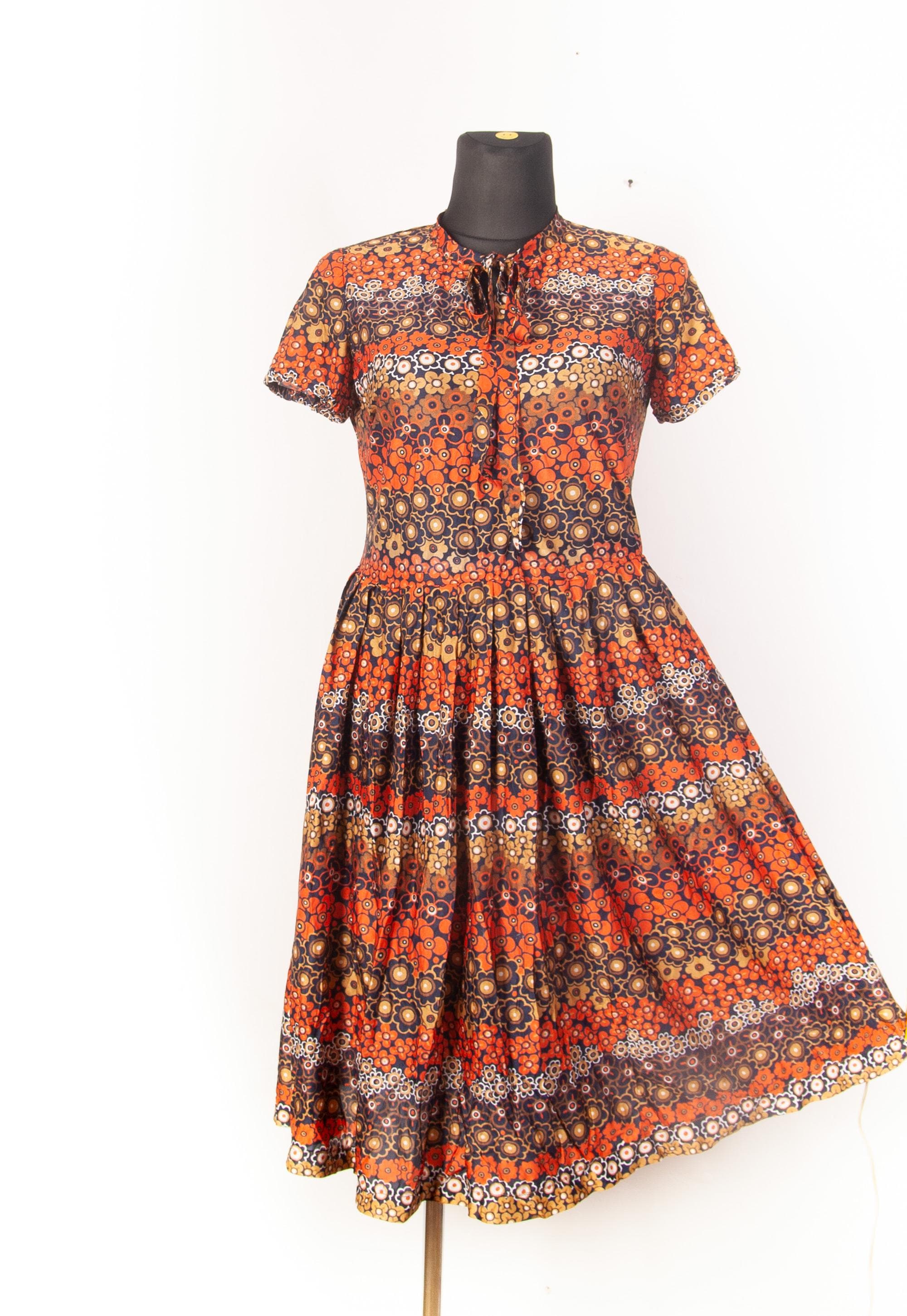 70s Midi Dress - Etsy