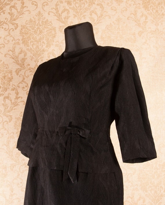 Black 60s Half sleeve Cocktail Party dress / 1960… - image 7