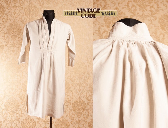 Antique French Linen Men's Peasant shirt / Antiq