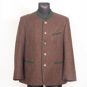 Vtg Austrian men&#39;s trachten wool jacket / Hammerschmid traditional tracht blazer / size EU52 large