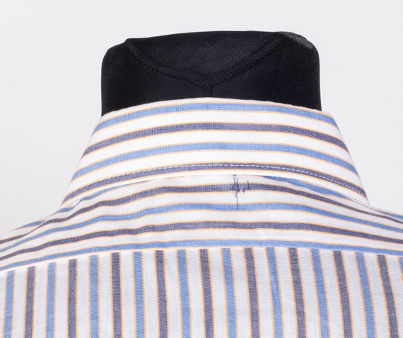 RARE white blue striped Dagger collar 70s Men's s… - image 8