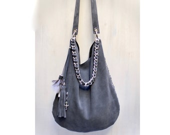 leather hobo crosssbody bag, italian bags