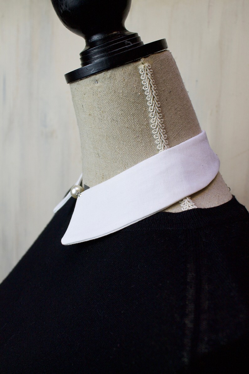 White Collar With Pearl White Peter Pan Collar Jewel - Etsy