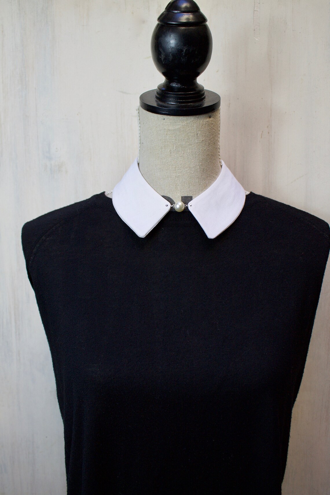 White Collar With Pearl White Peter Pan Collar Jewel - Etsy