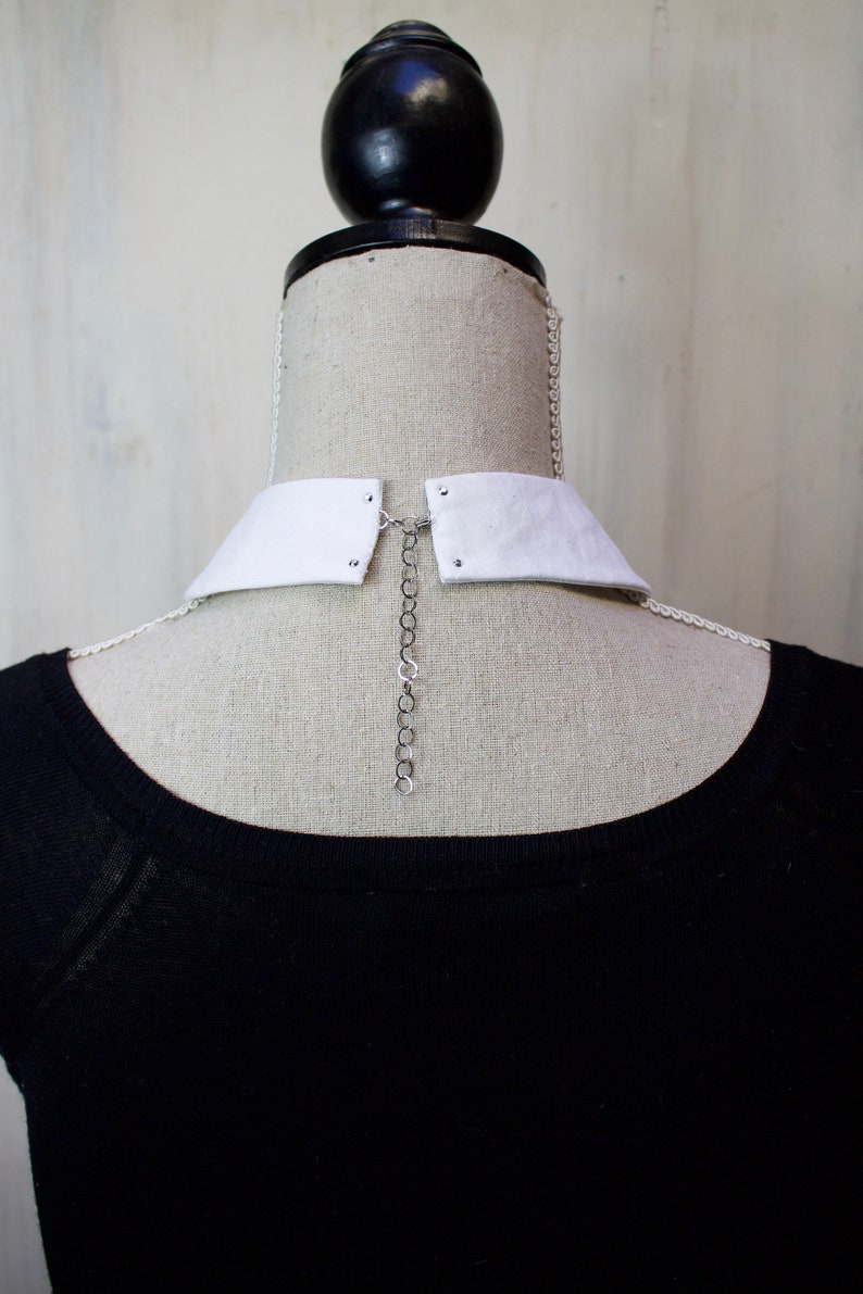 White Collar With Pearl White Peter Pan Collar Jewel - Etsy