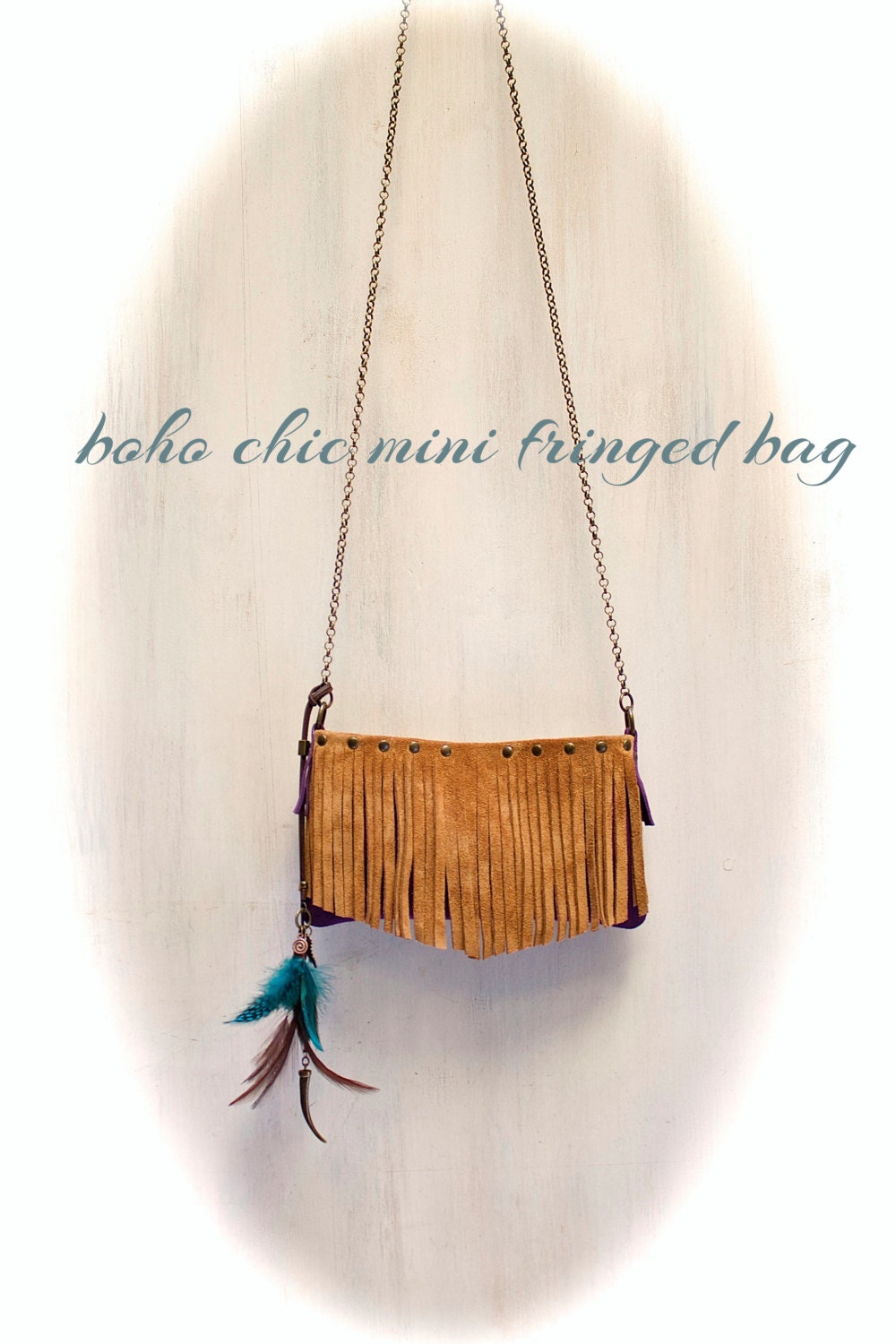 Leather Fringe Bag. Leather Fringe Purse. Fringed Handbag