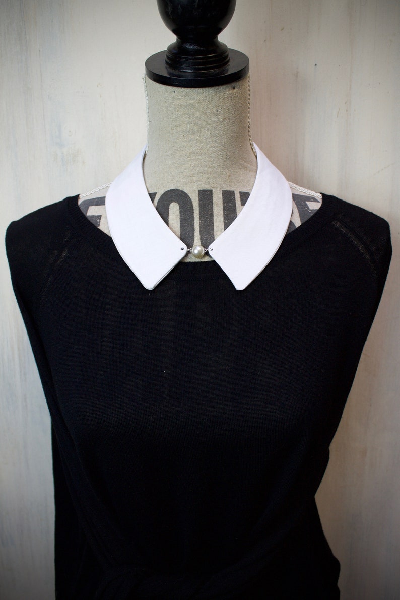 White Collar With Pearl White Peter Pan Collar Jewel - Etsy