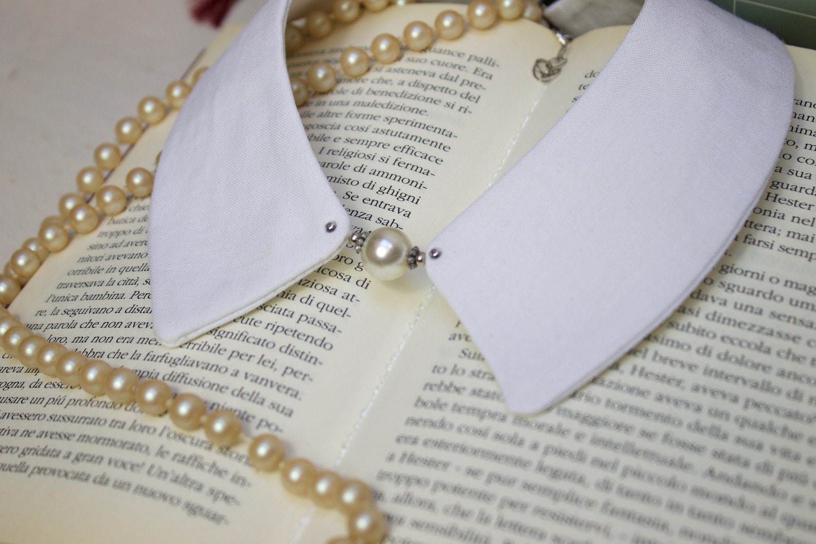 White Collar With Pearl White Peter Pan Collar Jewel - Etsy