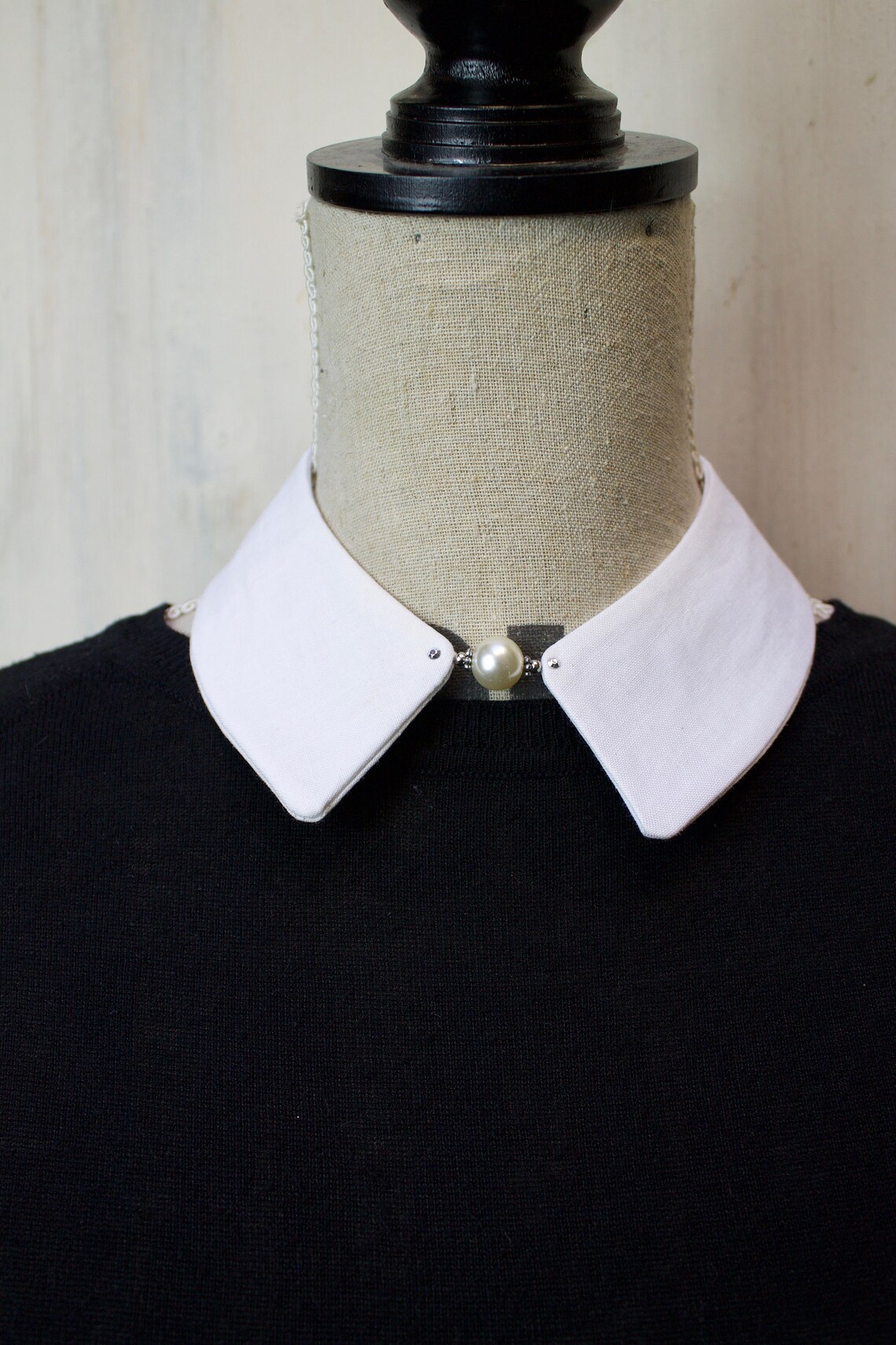 White Collar With Pearl White Peter Pan Collar Jewel - Etsy