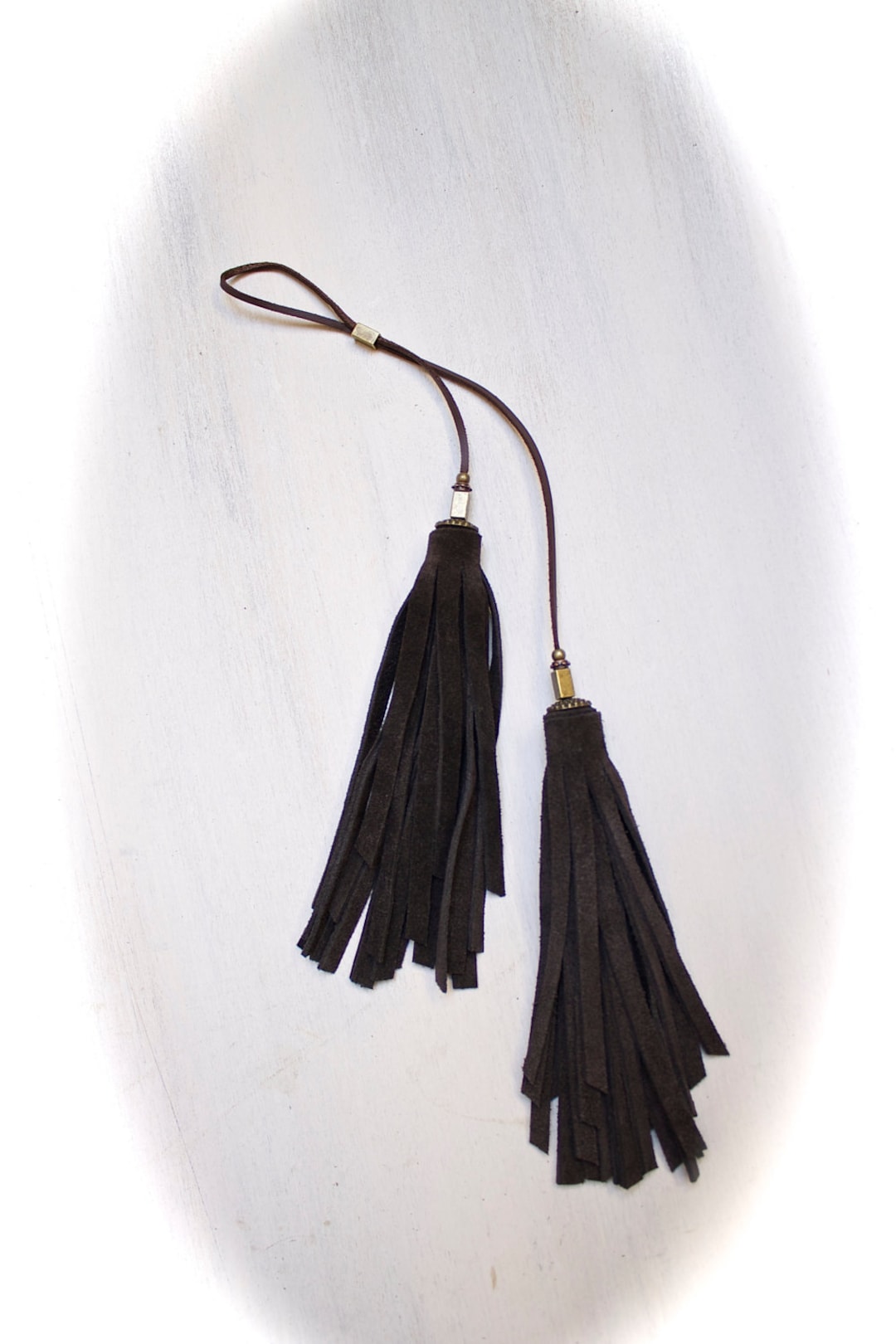 Charm Tassel Bag Brown Leather Tassels for Bags Fringed Etsy