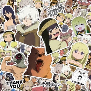 May include: A collection of To Your Eternity anime stickers featuring various characters, a wolf, and a crab. The stickers include text such as TO YOUR ETERNITY, THANK YOU, ARIGATOU, and the Japanese title text. The designs are colourful and varied.