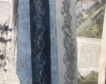 Parche de serpiente en un palo