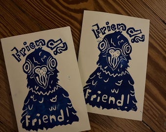Tarjeta de felicitación "Amigo de las palomas"