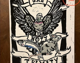 The holy rat trinity print in color