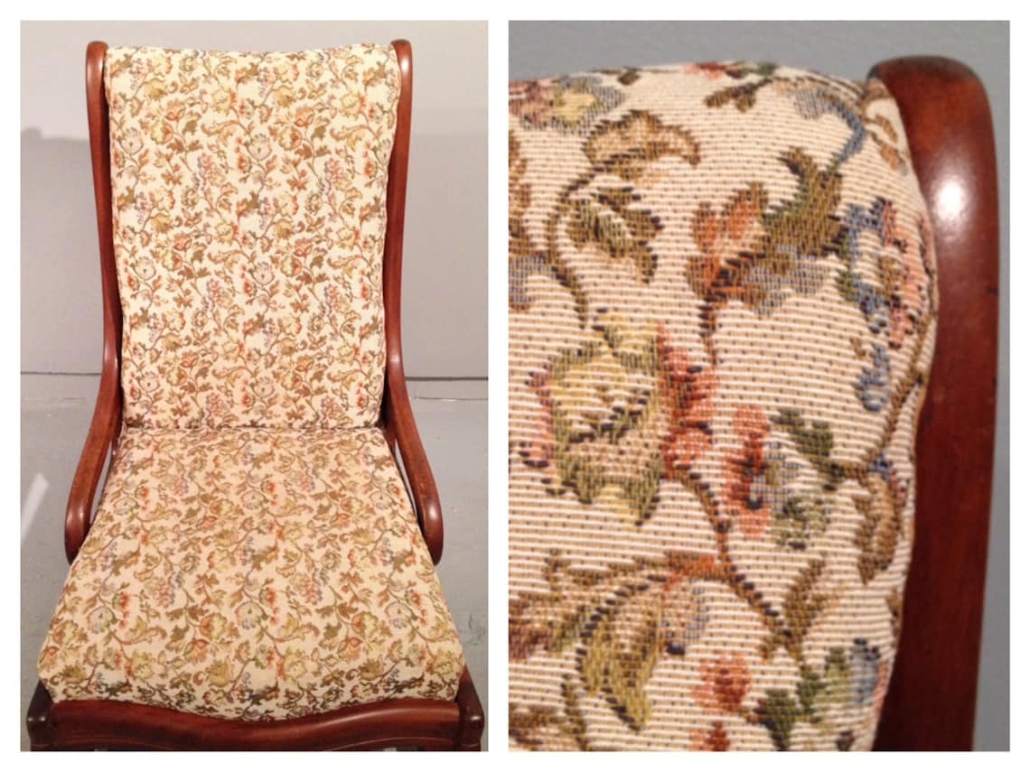 Vintage armless rocking chair. 1940s nursing rocker / sewing Etsy