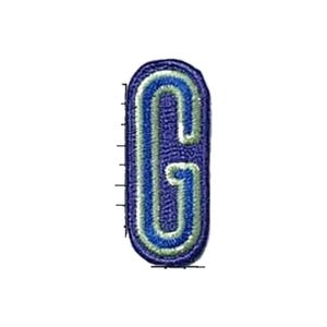 tiny letter G iron on patch